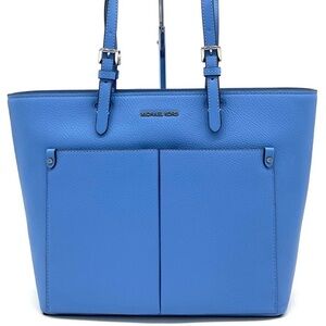 Michael Kors Jet Set Medium Pocket Tote Bag South Pacific Blue